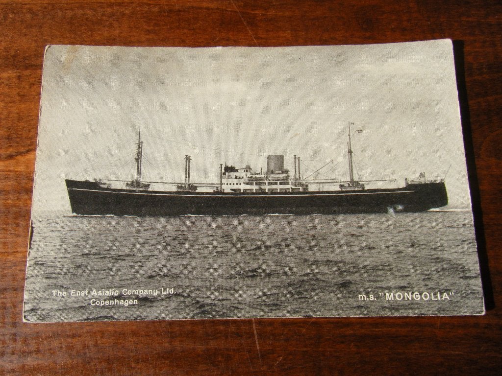 S4 - Schip - m.s. Mongolia - Oud, Verzamelen, Verzenden, Gebruikt, Kaart, Foto of Prent