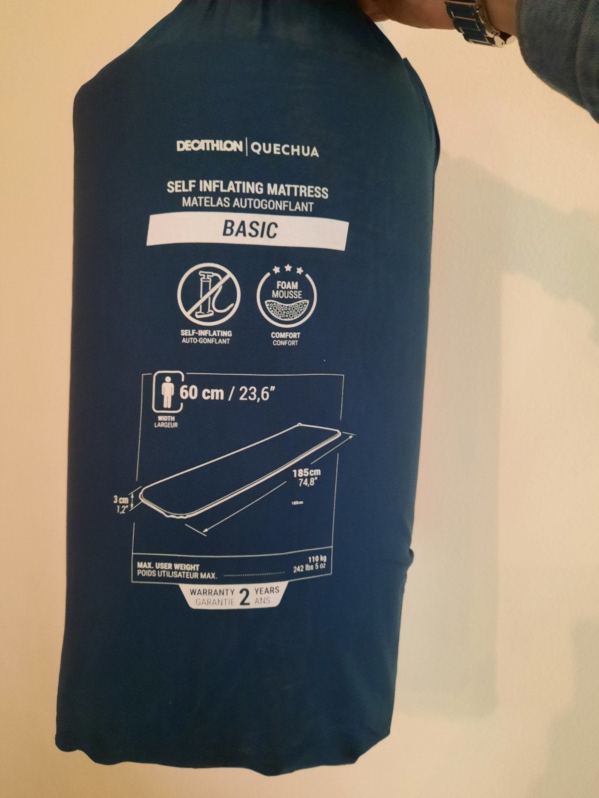 Slaapmatje decathlon 2x, Caravans en Kamperen, Slaapmatten, Ophalen, Gebruikt, 1-persoons