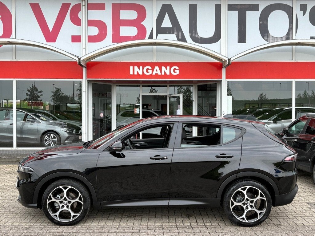 Alfa romeo TONALE 1.5 T HYBRID AUT. SPRINT LEER NAVI CARPLAY, Auto's, Automaat, Huisgarantie, Met garantie (alle), Zwart
