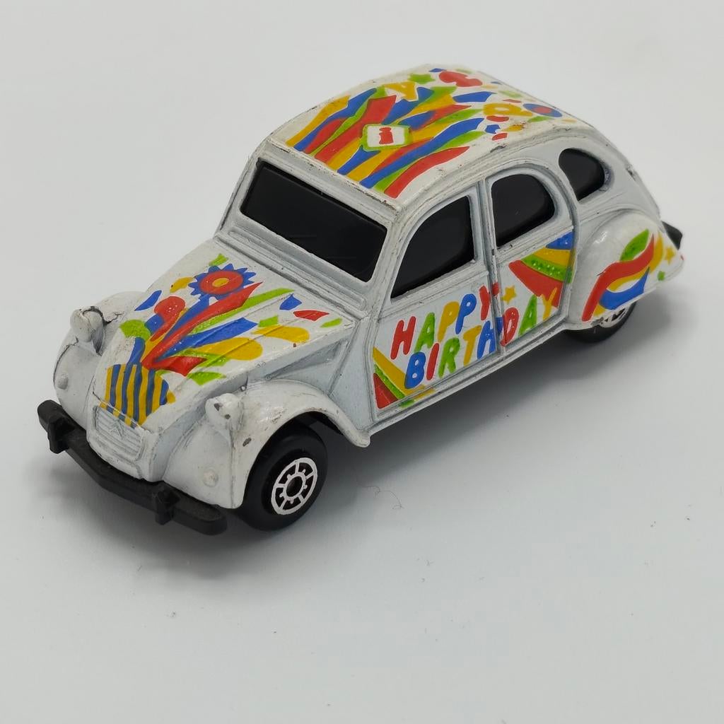 Eend Citroën 2cv van Edocar Happy Birthday, Hobby en Vrije tijd, Modelauto's | 1:87, Ophalen of Verzenden, Zo goed als nieuw, Auto