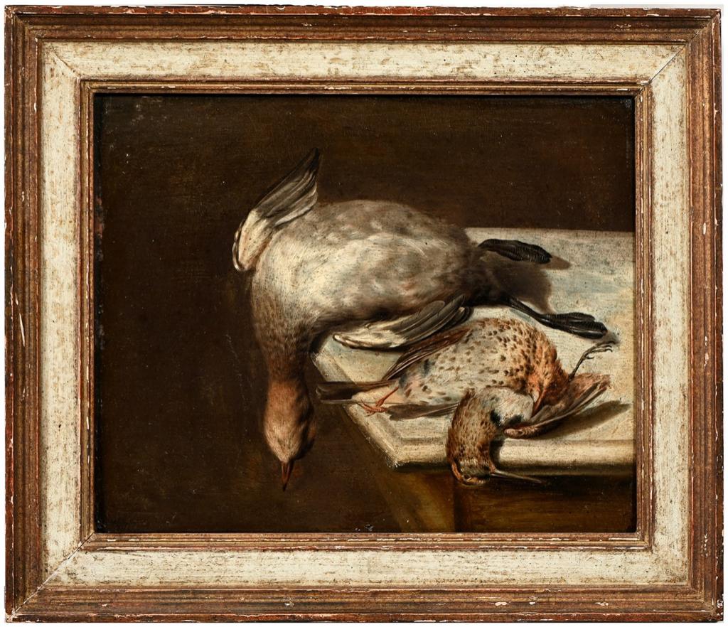 Stilleven met vogels, anoniem, 17e eeuw, Antiek en Kunst, Kunst | Schilderijen | Klassiek, Ophalen of Verzenden