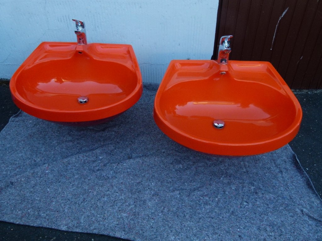 vintage space age ultieme wastafel lavabo Feierbach-Röhm, Ophalen, Zo goed als nieuw, Wastafel