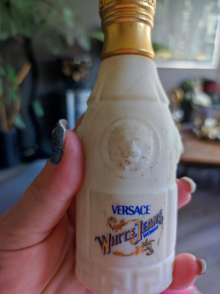 Versace white jeans vintage flacon, Verzamelen, Biermerken, Ophalen of Verzenden, Gebruikt, Overige merken