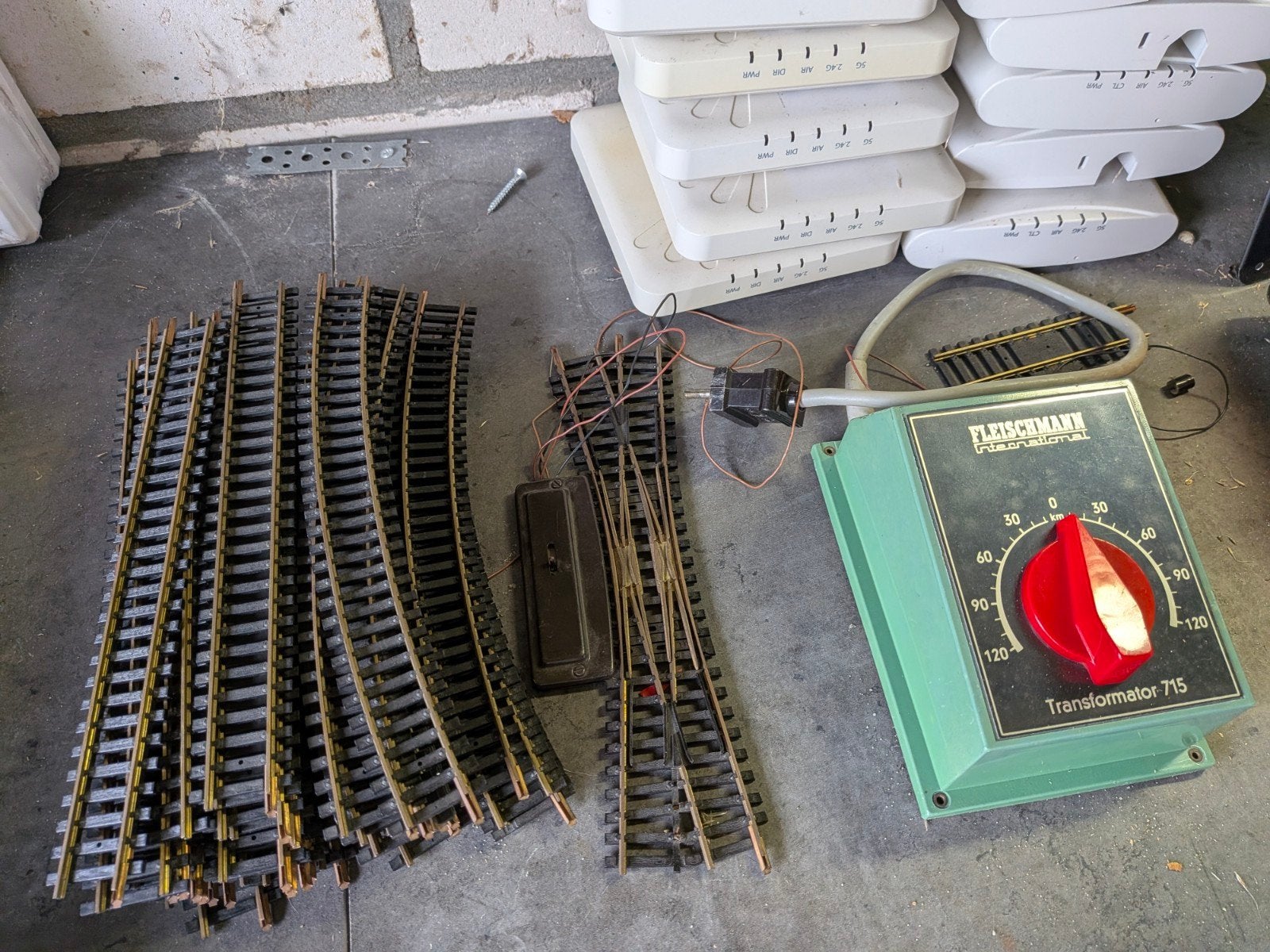Fleischmann rails + Transformator, Gebruikt, Gelijkstroom, Fleischmann, Rails