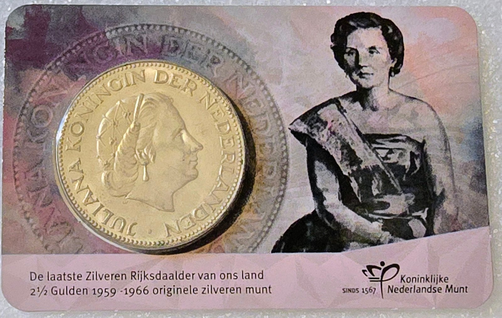 Laatste Zilveren Rijksdaalder Juliana 1959, Postzegels en Munten, Munten | Nederland, Koningin Juliana, Zilver, Ophalen of Verzenden