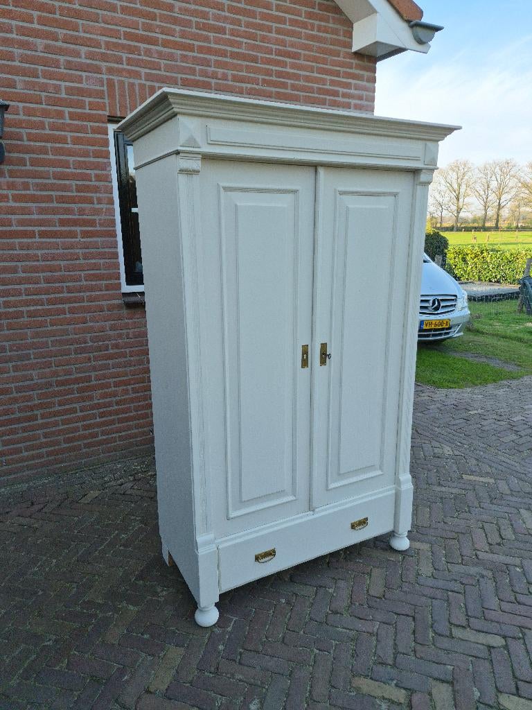Prachtige Antieke Grenen Kast Krijtverf, Antiek en Kunst, Antiek | Meubels | Kasten, Ophalen