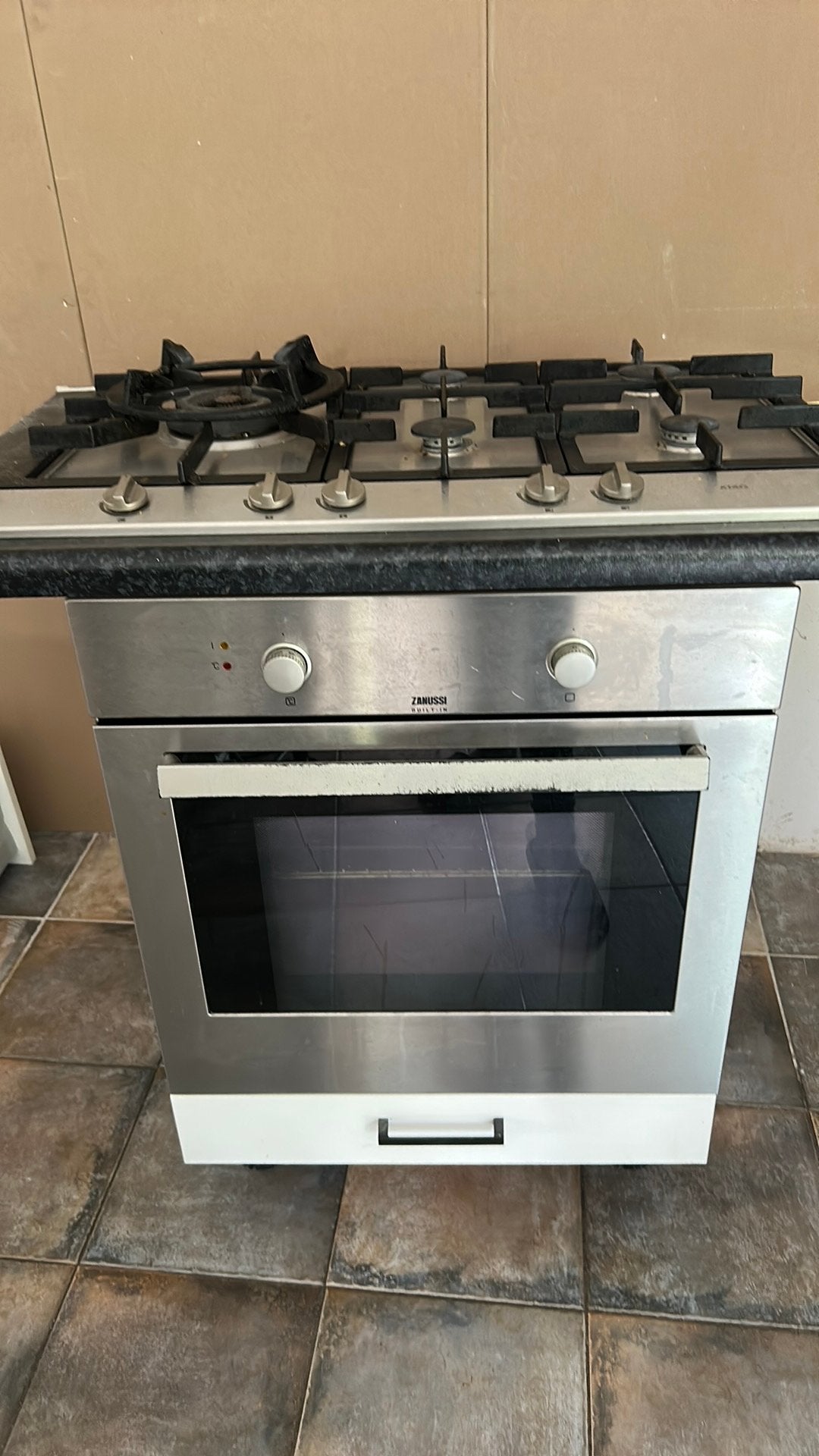 Fornuis 5 pits met oven, Ophalen, 60 cm of meer, Zo goed als nieuw, Gas