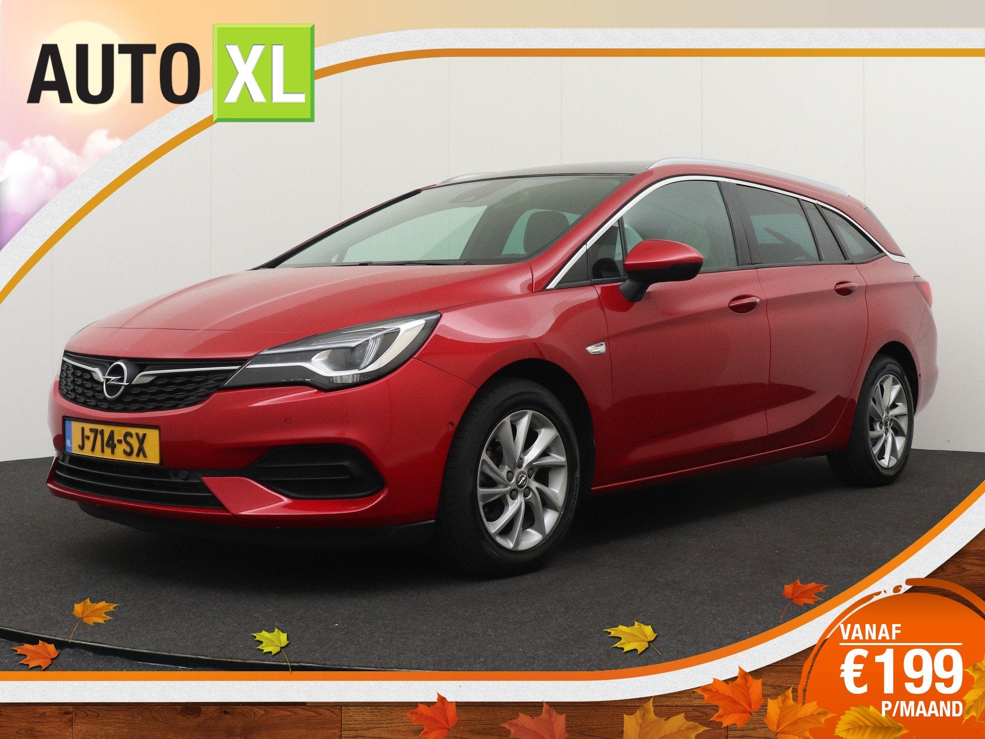 Opel Astra Sports Tourer 1.2 131 PK Elegance Half-Leder Carp, Auto's, Voorwielaandrijving, Dealer onderhouden, 1199 cc, Leder en Stof
