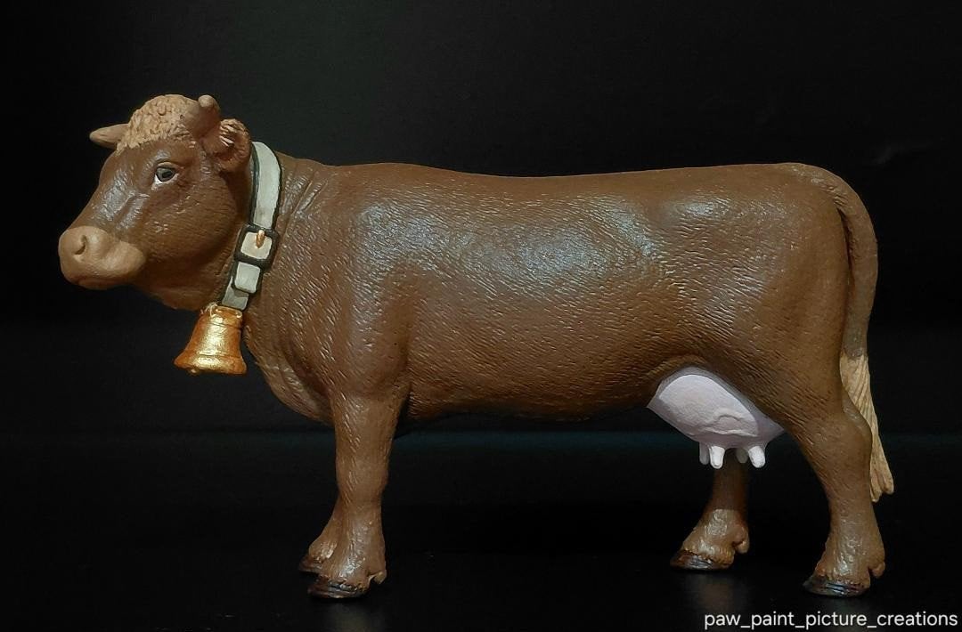 schleich repaint koe "Clarabelle", Verzamelen, Dierenverzamelingen, Ophalen of Verzenden, Zo goed als nieuw, Boerderijdier, Beeldje of Figuurtje