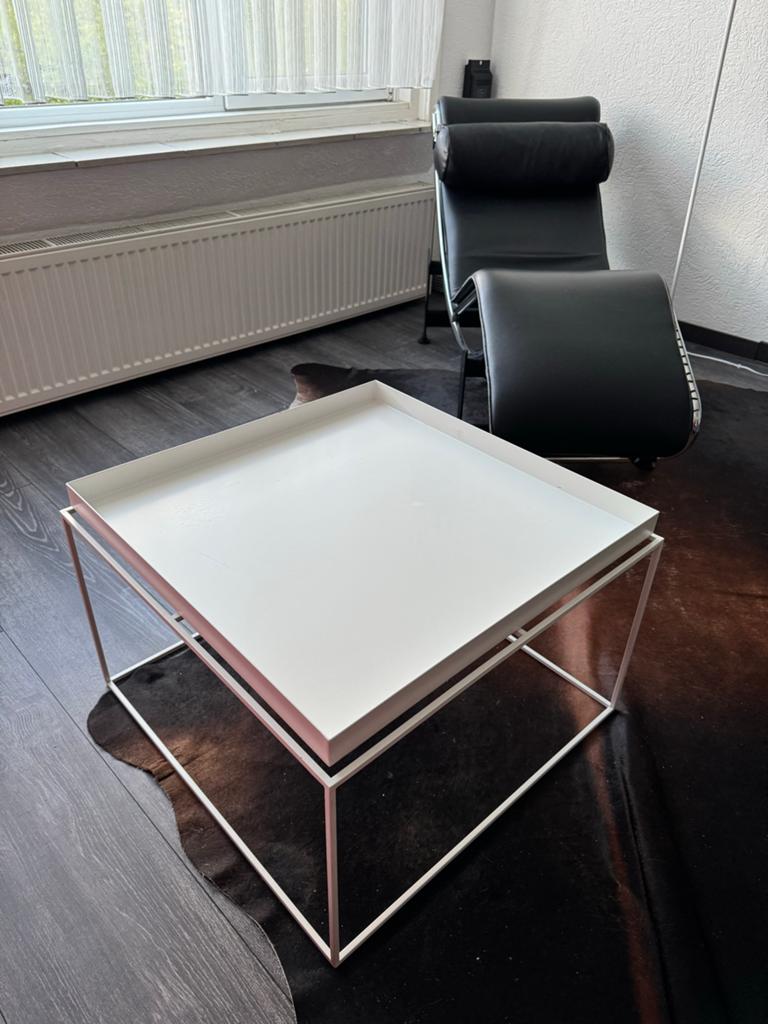 HAY Tray Table Coffee salontafel wit - 60x60x39 cm, Huis en Inrichting, Tafels | Salontafels, Vierkant, Nieuw, Metaal, Minder dan 50 cm