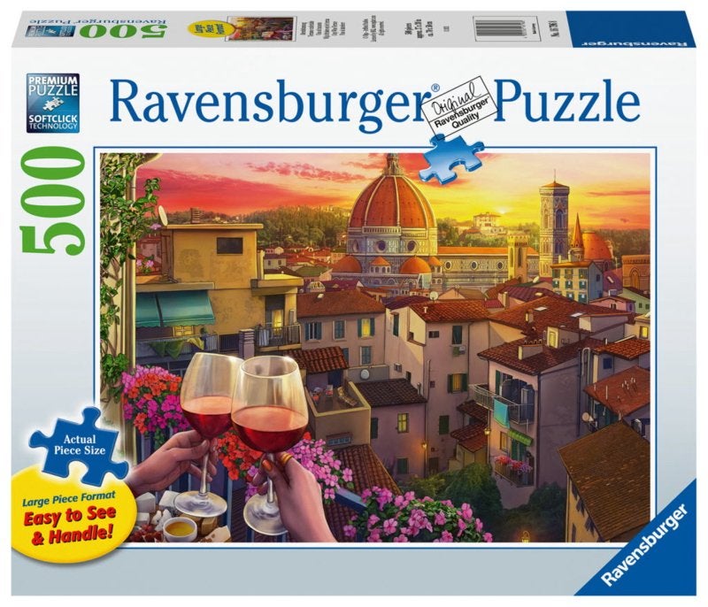 Ravensburger - Wijn Drinken op het Terras- 500XL AANBIEDING, Ophalen of Verzenden, 500 t/m 1500 stukjes, Nieuw, Legpuzzel