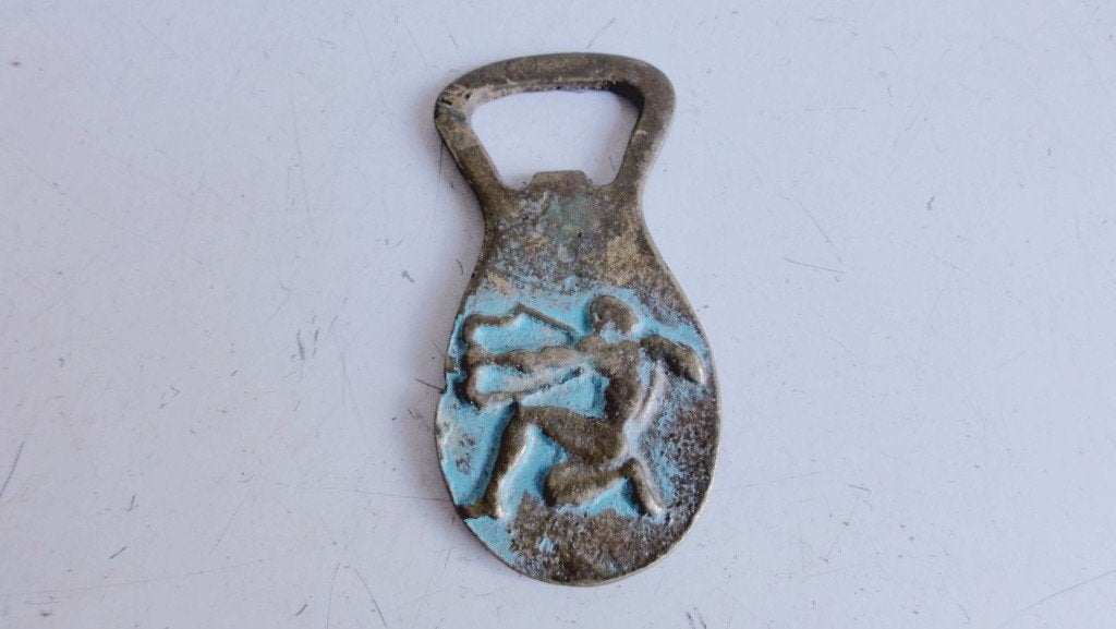Flesopener, koper boogschutter, Ophalen of Verzenden