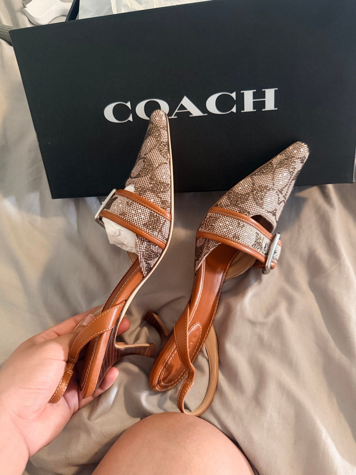 Nieuwe Coach pumps - Maat 36 - Ongebruikt met doos, Kleding | Dames, Schoenen, Ophalen of Verzenden, Nieuw, Bruin, Pumps