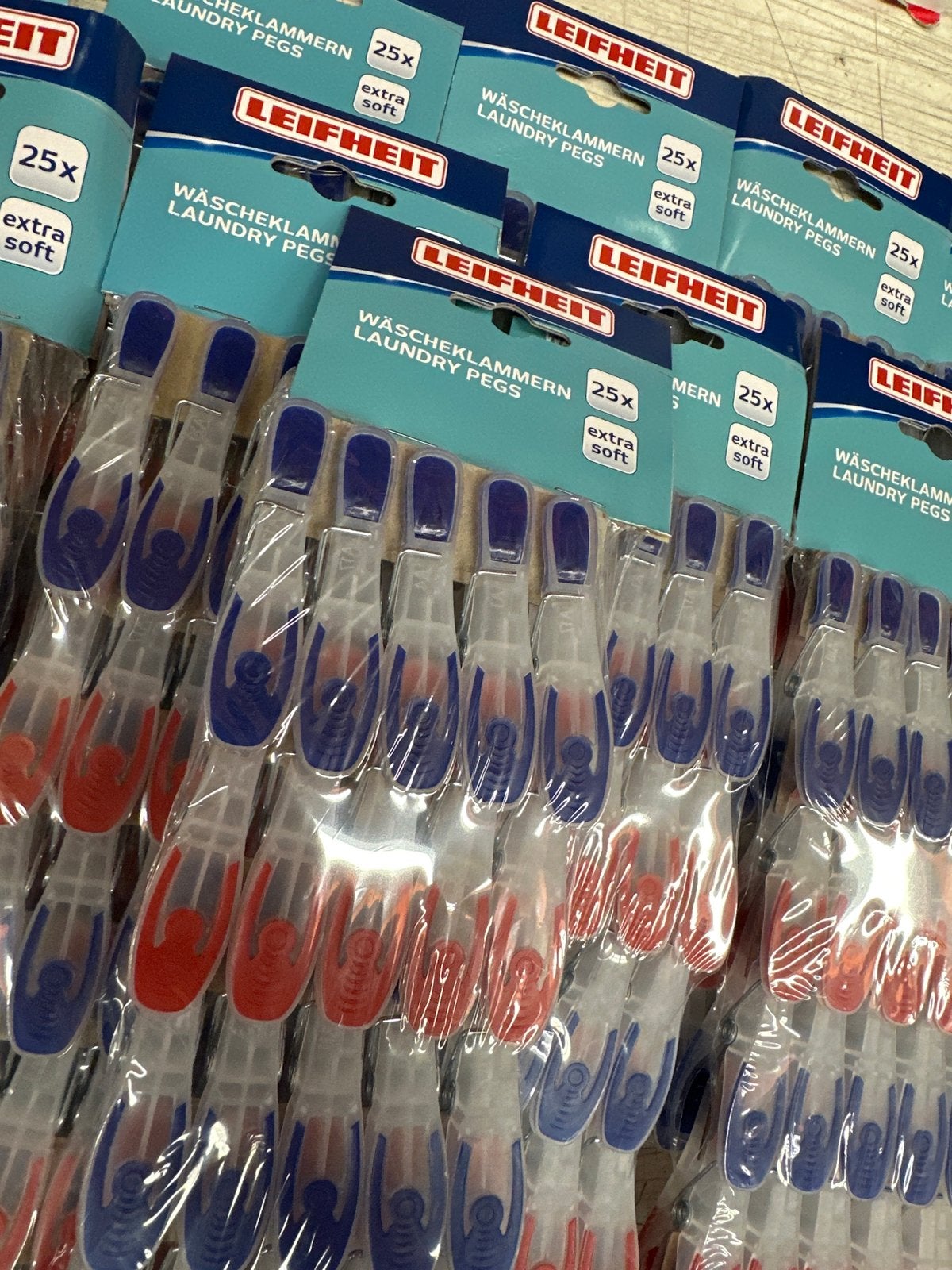 10x Leifheit Wäscheklammern Laundry Pegs - 25 stuks per pak, Nieuw, Ophalen of Verzenden, Nvt, Nvt