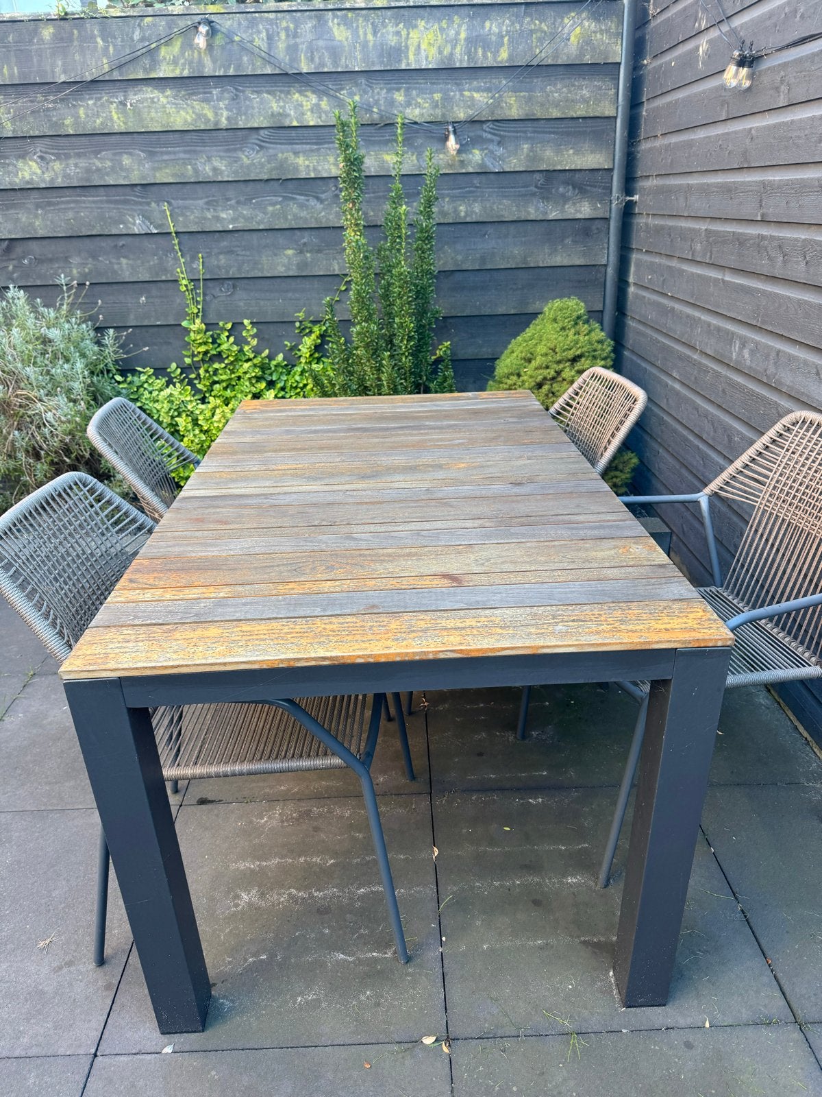 Outdoor table, Tuin en Terras, Ophalen, Eettafel, 6 zitplaatsen, Zo goed als nieuw