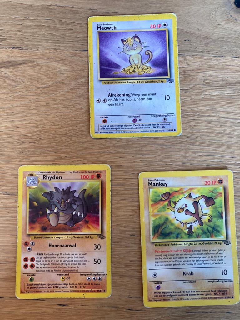 Pokémon Jungle Set 1999 NL, Ophalen of Verzenden, Gebruikt, Meerdere kaarten