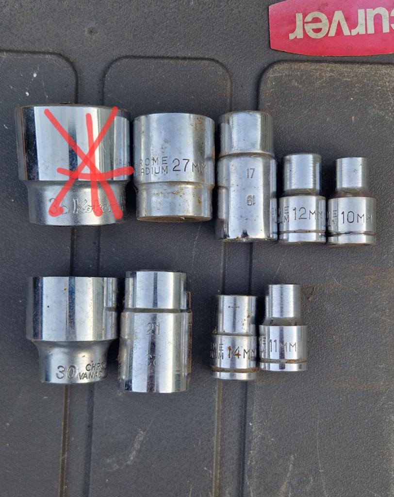Set van diverse doppen (chroom vanadium), Ophalen of Verzenden, Gebruikt