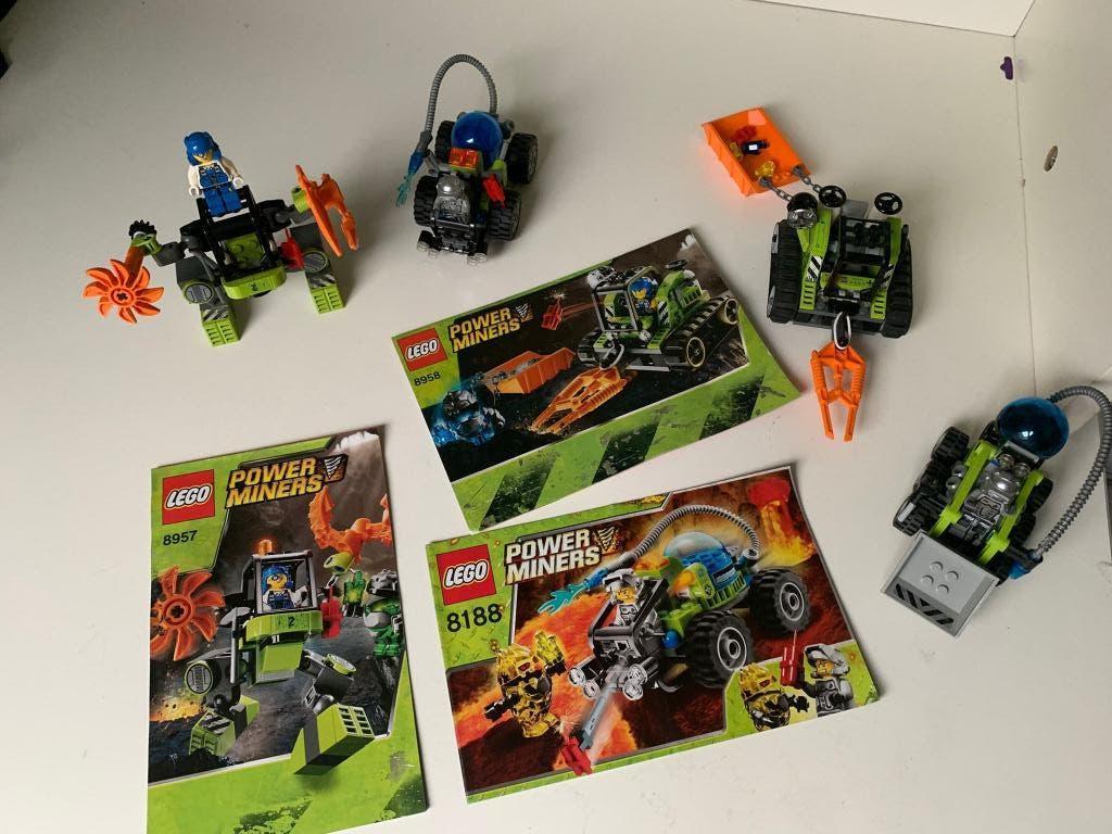 Lego Power Miners 3 sets + bonus, Gebruikt, Overige thema's, Lego, Ophalen of Verzenden