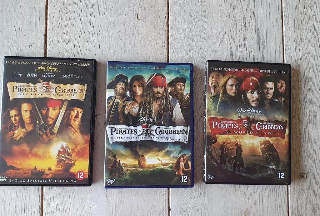 Pirates of the caribbean dvd, Vanaf 12 jaar, Ophalen of Verzenden, Zo goed als nieuw