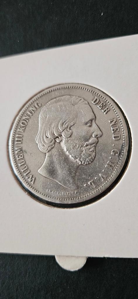 Zilveren rijksdaalder 1850 Willem lll nummer 2, Postzegels en Munten, Munten | Nederland, Koning Willem III, Zilver, Ophalen of Verzenden