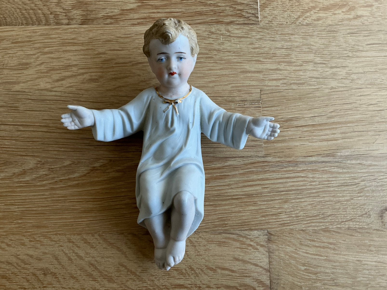 Kindje Jezus in de kribbe met Kerst of aan de muur, 14 cm., Ophalen of Verzenden