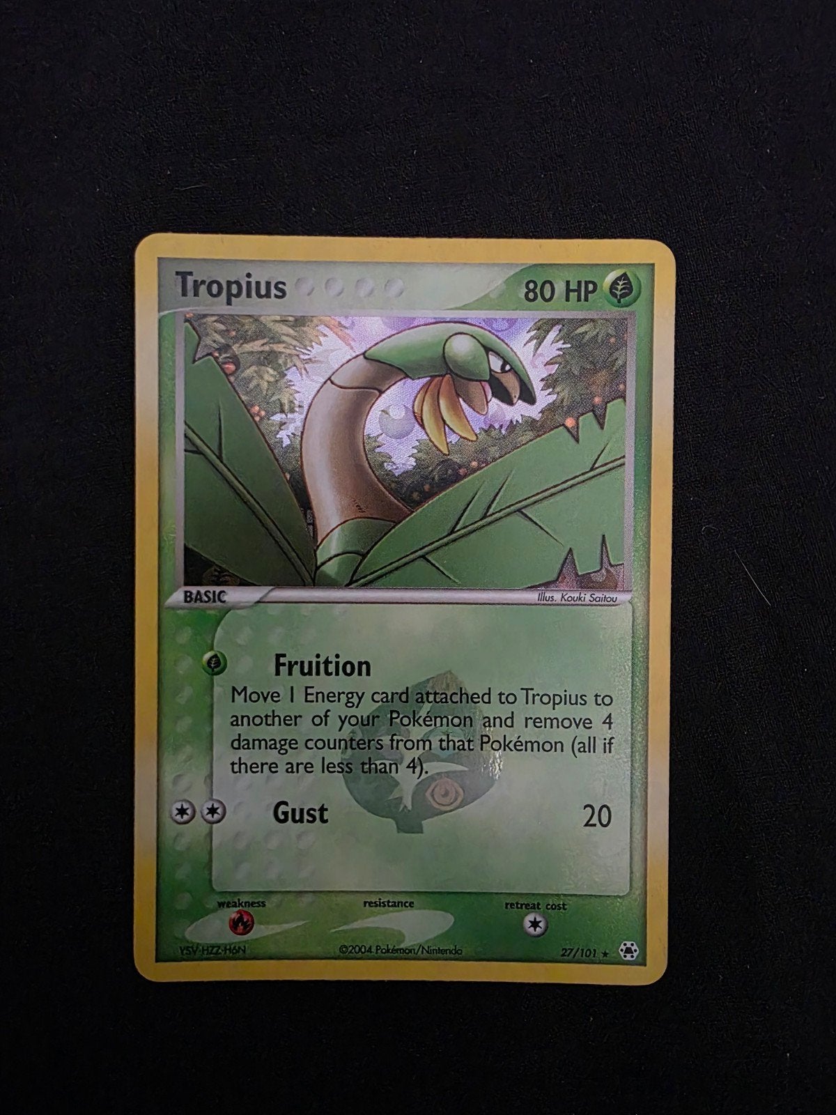 Tropius Reverse Pokemon EX Hidden Legends, Ophalen of Verzenden, Zo goed als nieuw, Losse kaart
