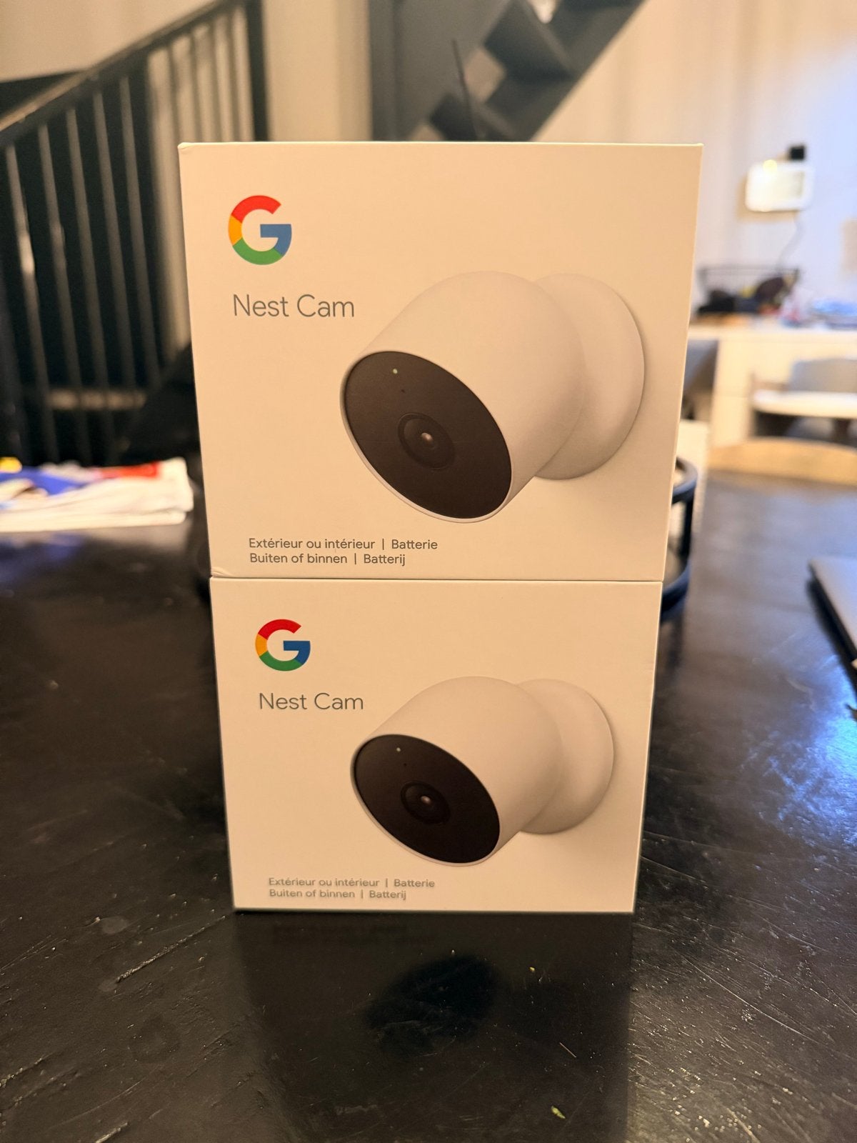 2x Google Nest Cam op accu (bedraad mogelijk), Ophalen of Verzenden, Gebruikt, Buitencamera