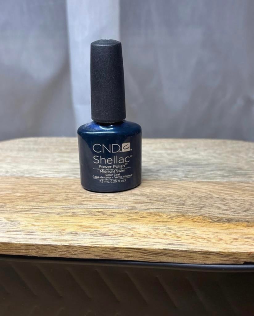 CND Shellac Power Polish Midnight Swim nagellak, Sieraden, Tassen en Uiterlijk, Uiterlijk | Cosmetica en Make-up, Gebruikt, Blauw