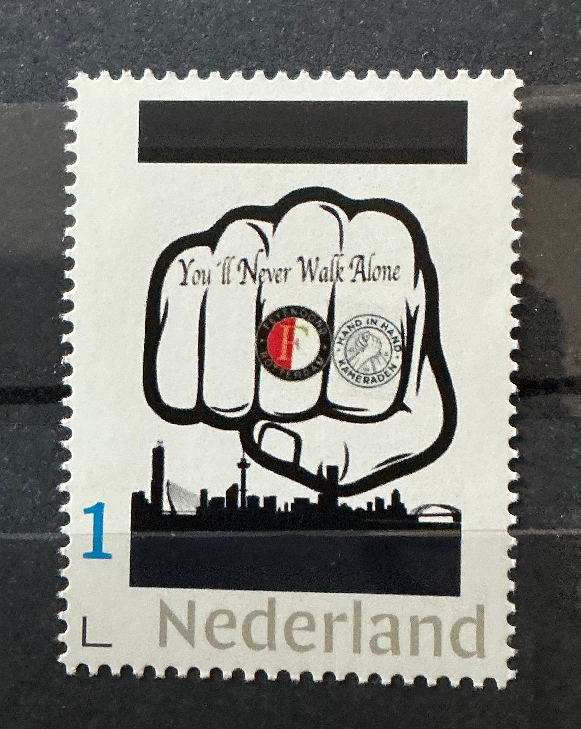 PERSOONLIJKE POSTZEGEL FEYENOORD YOU NEVER WALK ALONE, Ophalen of Verzenden, Postfris