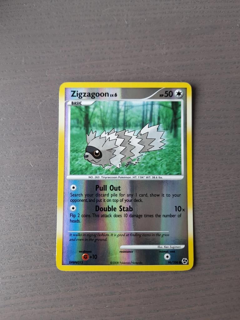 2008 great encounters 96/106 zigzagoon reverse, Ophalen of Verzenden, Zo goed als nieuw, Losse kaart, Foil