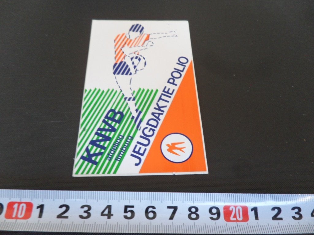 sticker KNVB afdeling Limburg  Jeugdaktie Polio, Ophalen, Zo goed als nieuw
