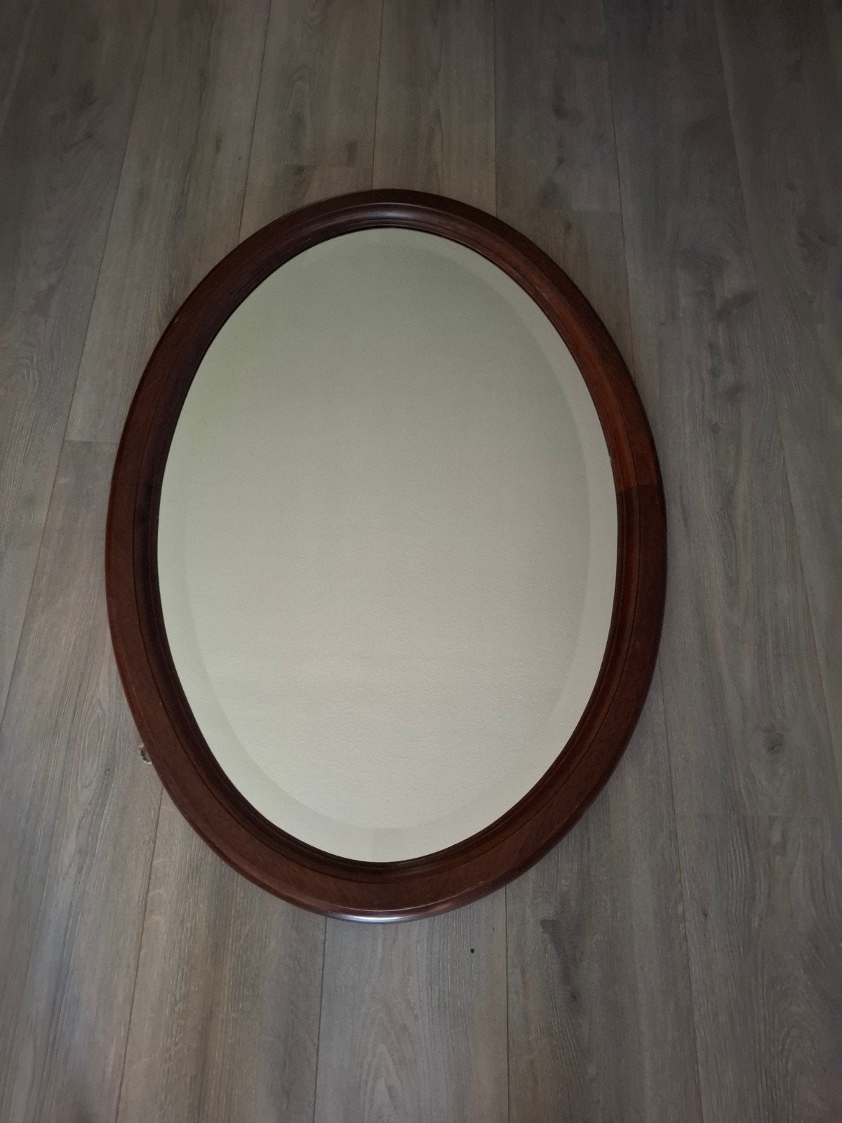 Ovale spiegel met houten lijst 100x70 cm, Ophalen of Verzenden, Ovaal, 50 tot 100 cm, Minder dan 100 cm