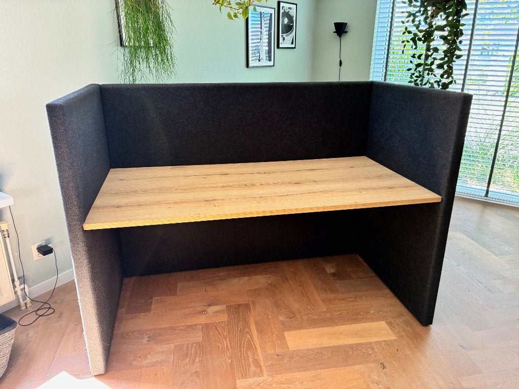 Akoestisch bureau - 160x80 werkblad, Huis en Inrichting, Bureaus, 160 cm, Gebruikt, Hout, Overige merken