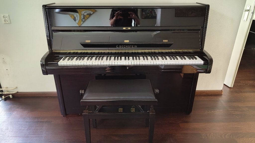 C. Bechstein Piano, Muziek en Instrumenten, Piano's, Ophalen, Gebruikt, Zwart, Piano