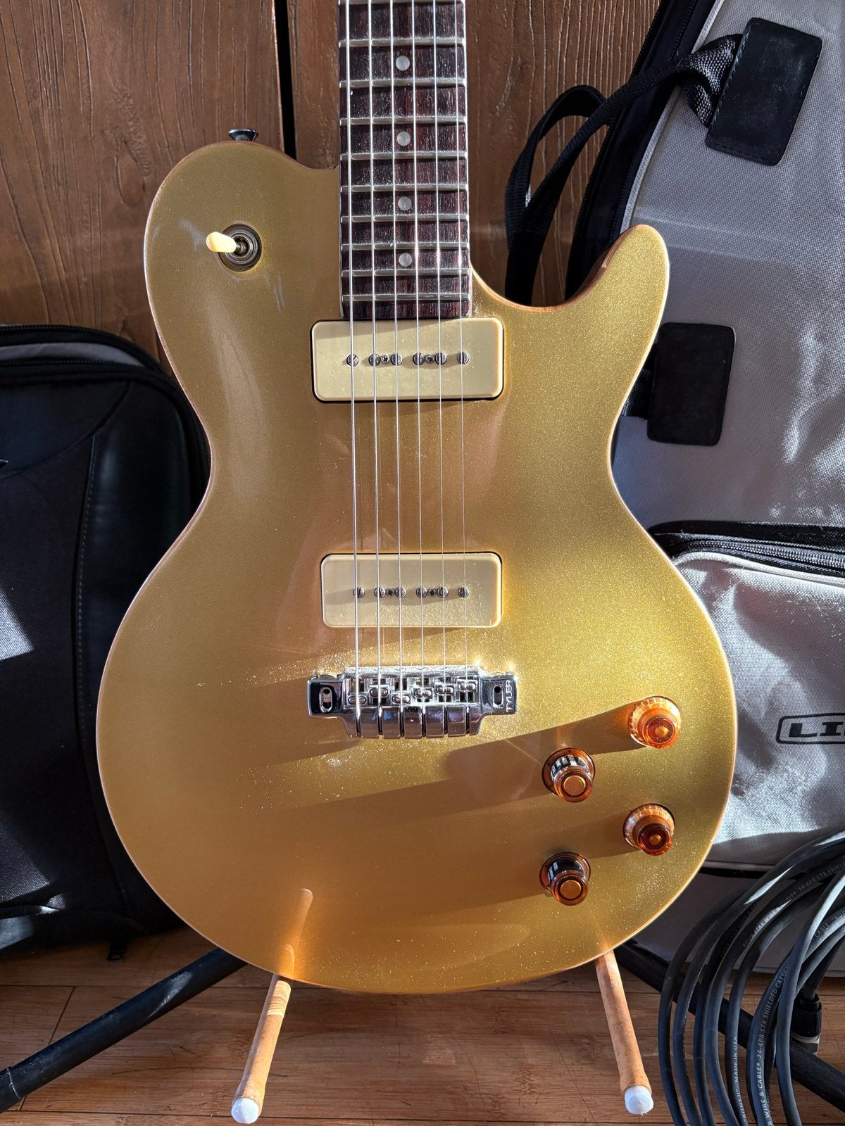 James Tyler Variax JTV59 gitaar - Goldtop, Ophalen of Verzenden, Gebruikt, Solid body, Overige merken