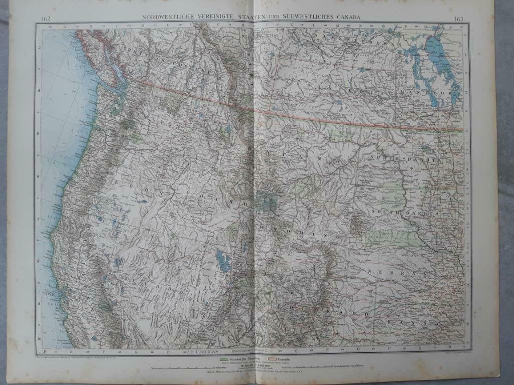 162-163 / Noord West Amerika en Zuid West Canada Litho 1899, Ophalen of Verzenden
