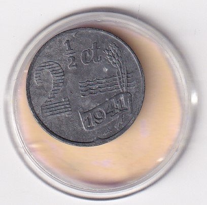 2 1/2 Cent 1941  ruim  Fraai   zink, Verzenden, Koningin Wilhelmina, Overige waardes, Losse munt