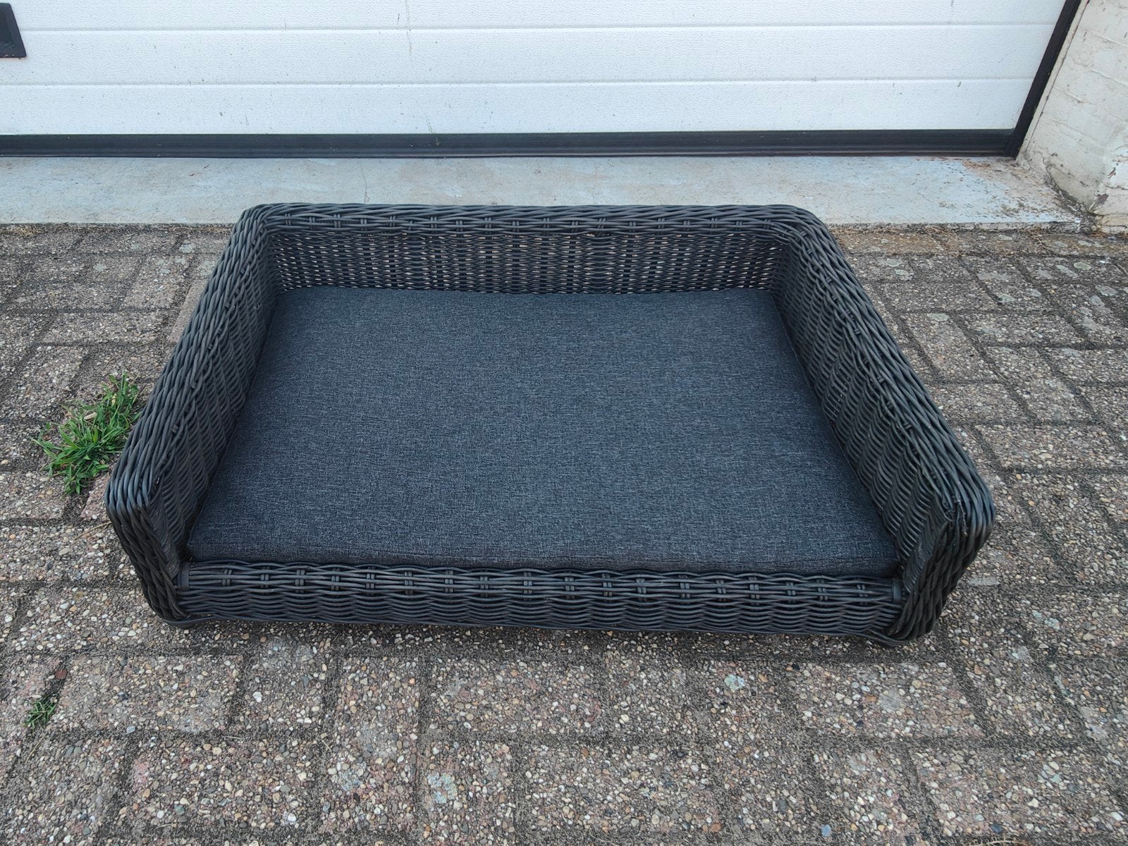 Grote hondenmand met (uitwasbaar) kussen binnenmaat 60x85cm, Dieren en Toebehoren, Hondenmanden, Ophalen, Gebruikt, Riet