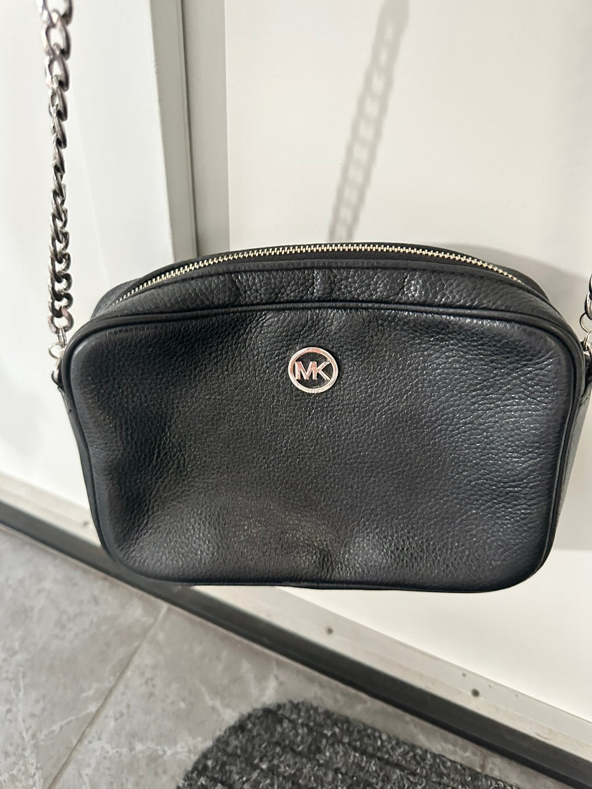 Michael Kors fulton  tas zwart leer, Ophalen of Verzenden