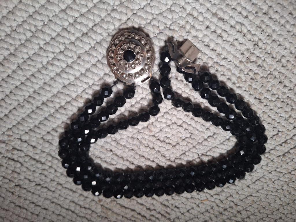 Antieke ketting gitten zilveren slot, Verzenden, Zilver, Ketting, Met edelsteen