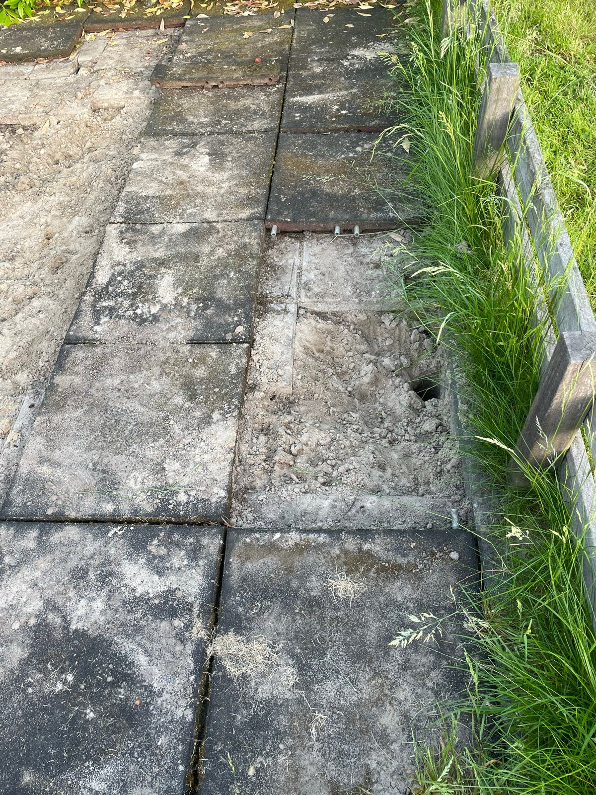 Rubberen terras tegels, Tuin en Terras, Ophalen, Gebruikt, Overige materialen