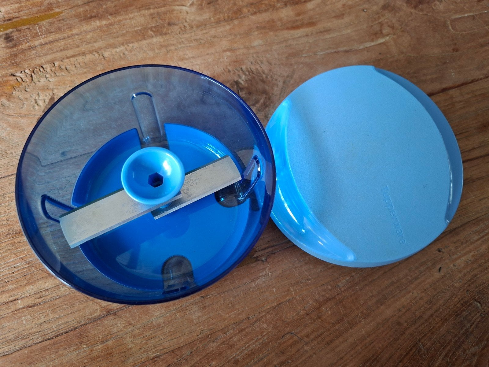 Tupperware groente/ specerijen hakmolen 30ml, Blauw, 300 ml, Overige typen, Ophalen of Verzenden