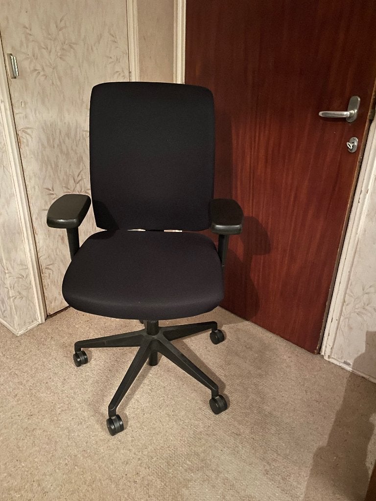 Bureaustoel, Ophalen, Gebruikt, Zwart