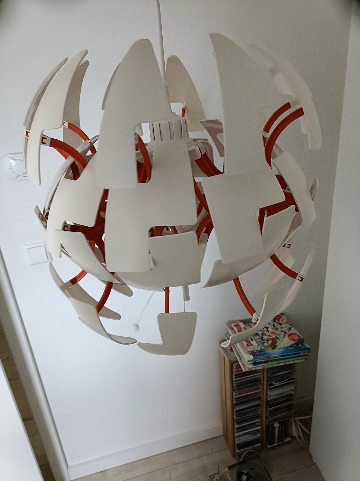 IKEA PS 2014 Hanglamp - Wit, Bolvormig Design, Ophalen, Kunststof, Gebruikt, Modern, Scandinavisch