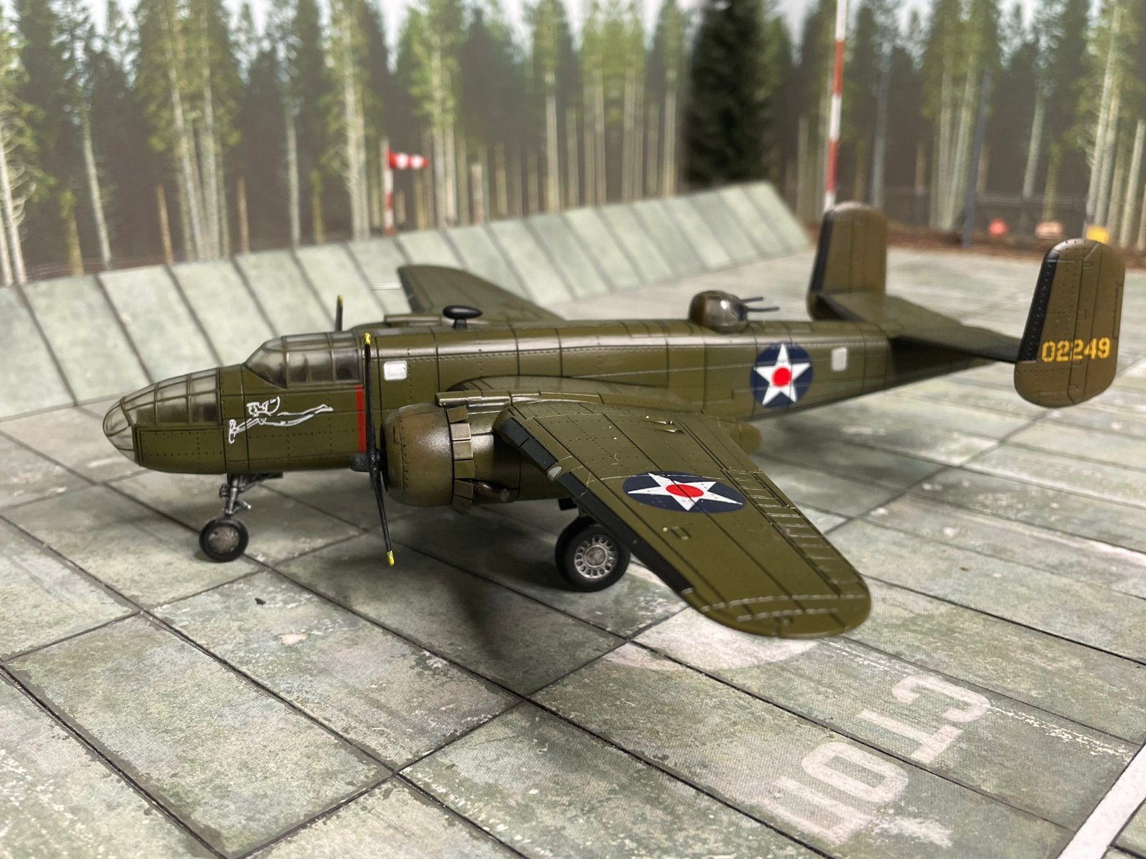 Air Force 1 B-25B Mitchell USAF Weathered, Ophalen, Diecastdiorama, Info@diecastdiorama.com, Bertha von Suttnerstraat 20