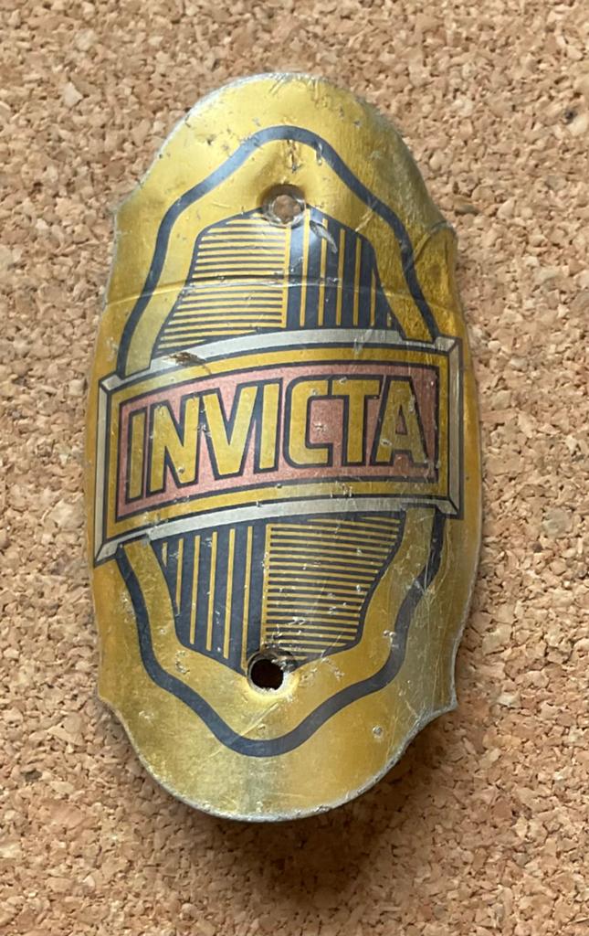 Fiets Balhoofdplaatje - INVICTA (Gazelle) ., Verzamelen, Merken en Reclamevoorwerpen, Ophalen of Verzenden, Gebruikt, Overige typen