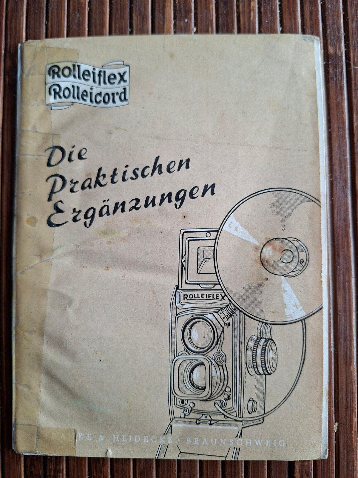 RolleiFlex Rolleicord Handleiding - Die Praktischen Ergänz, Ophalen of Verzenden, Gelezen, Franke & Heidecke Braunschweig, Folder