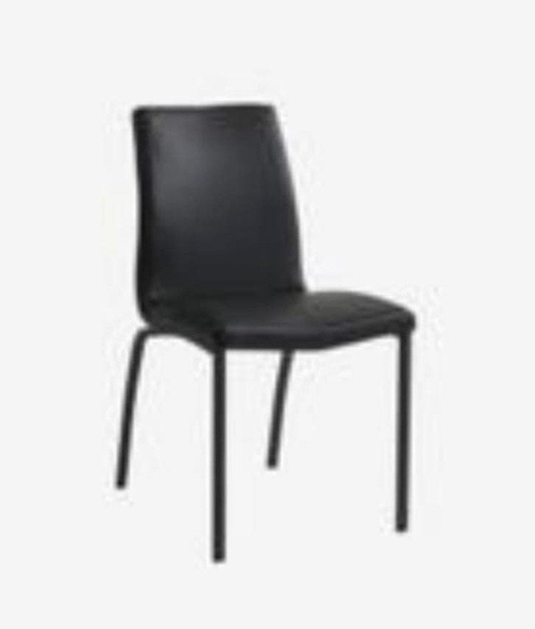 2 zwarte eettafel stoelen van kunstleer van de winkel Jysk, Ophalen, Overige materialen, Gebruikt, Twee