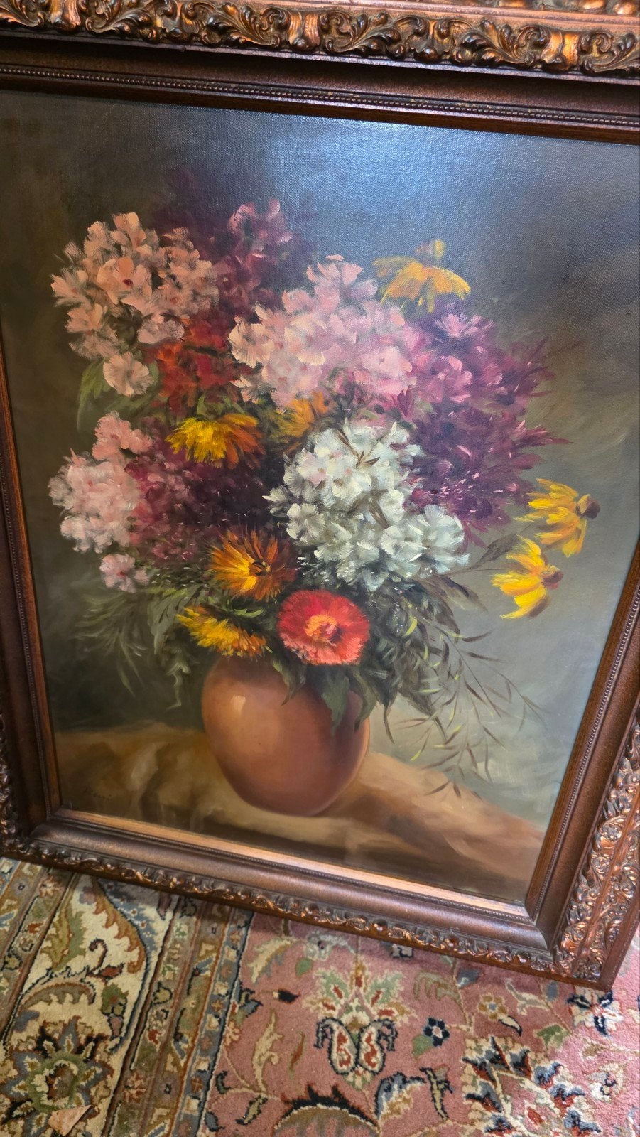 groot antiek schilderij stil leven, Antiek en Kunst, Kunst | Schilderijen | Klassiek, Ophalen