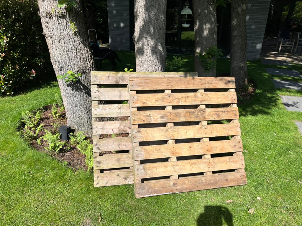 Houten pallets, Doe-het-zelf en Verbouw, Hout en Planken, 25 tot 50 mm, Zo goed als nieuw, Pallet, Ophalen